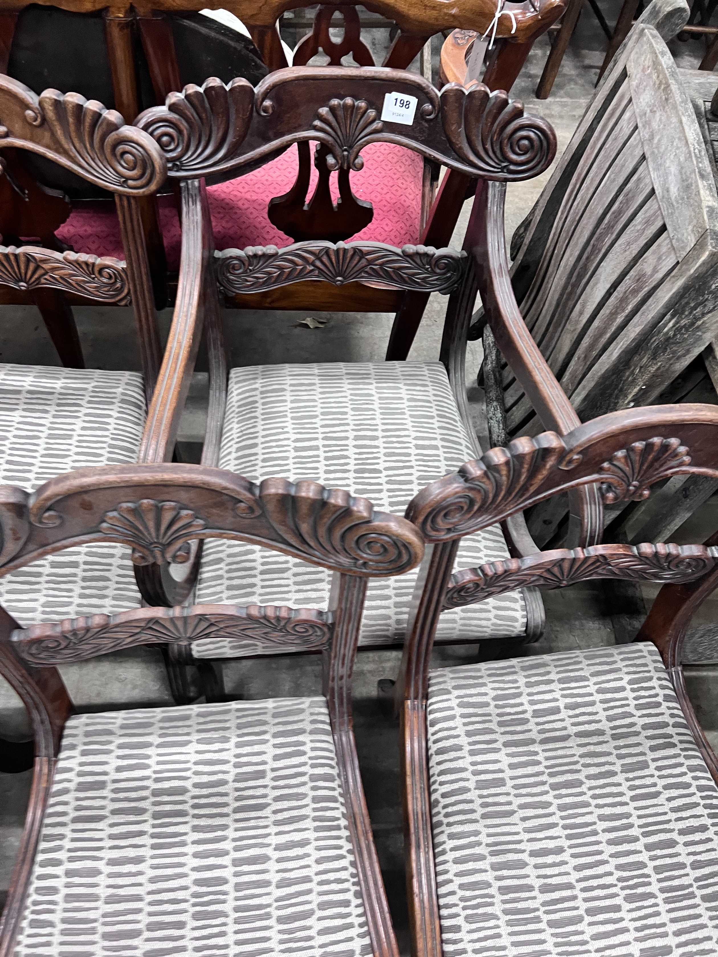 A set of eight William IV mahogany dining chairs, including two carvers *Please note the sale commences at 9am.